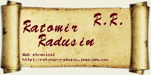 Ratomir Radusin vizit kartica